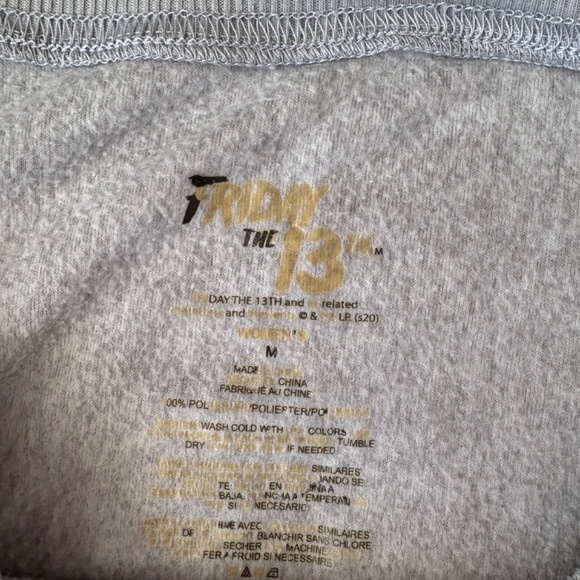 Friday the 13th Crystal Lake Fuzzy Lighweight Sweatshirt Size Medium - Picture 3 of 5